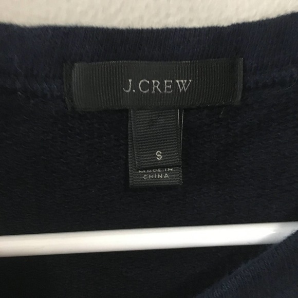 J. Crew Women's Painted Striped Blue and White Sweatshirt Size Small B7180 - Picture 4 of 10